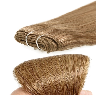 Tresse Remyhaar 100g Butterscotch-Caramel #18in 50cm - doppelt vernht.