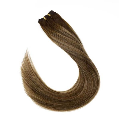 Tresse Remyhaar 100g Mixbrownblond 4-27-4 in 50cm doppelt vernht