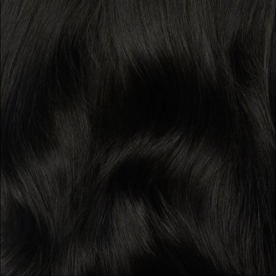 nahtlose  Clip in Extensions Echthaar 9 Haarteile 55 cm Haarverlngerung 1B Schwarz/Braun 320g