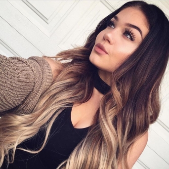 Clip in Extensions Echthaar Set Ombre Chocolate Light #T4-18