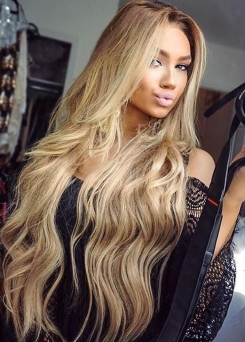 Clip in Extensions Echthaar 55cm Haarverlngerung 7 Haarteile#22