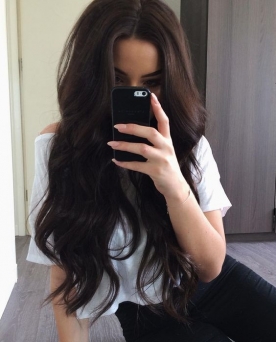 Clip in Extensions Echthaar 70cm Haarverlngerung 8 Haarteile#2 Darkest Brown 300g